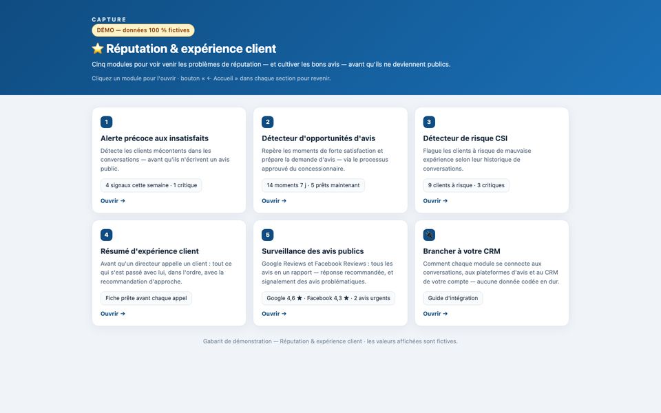 Réputation & expérience client